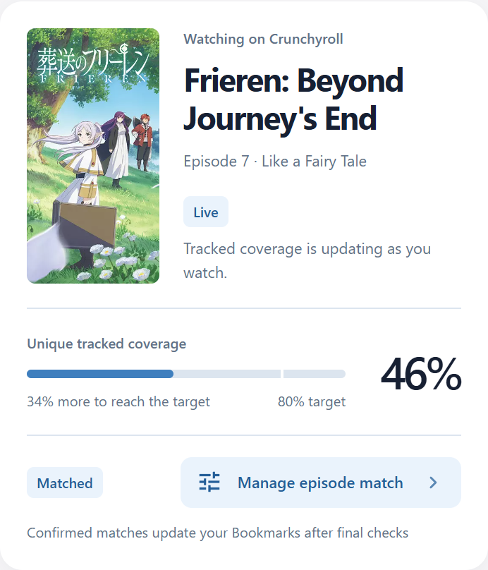 AnimeBookmark Tracker watch progress preview